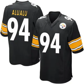 Game Youth Tyson Alualu Pittsburgh Steelers Nike Team Color Jersey - Black