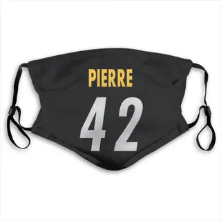 James Pierre Pittsburgh Steelers Washabl & Reusable Face Mask - Black