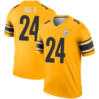 Legend Men's Benny Snell Jr. Pittsburgh Steelers Nike Inverted Jersey - Gold