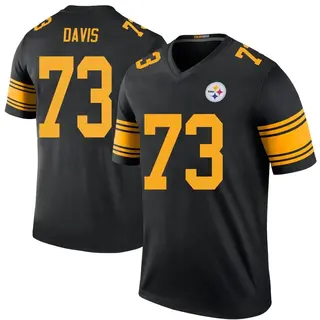 Legend Men's Carlos Davis Pittsburgh Steelers Nike Color Rush Jersey - Black