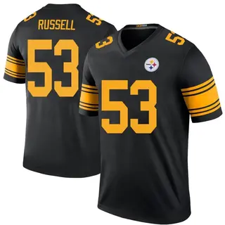 Legend Men's Chapelle Russell Pittsburgh Steelers Nike Color Rush Jersey - Black