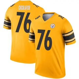 Legend Men's Chukwuma Okorafor Pittsburgh Steelers Nike Inverted Jersey - Gold
