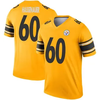 Legend Men's J.C. Hassenauer Pittsburgh Steelers Nike Inverted Jersey - Gold