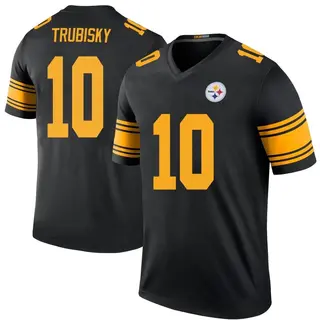 Legend Men's Mitch Trubisky Pittsburgh Steelers Nike Color Rush Jersey - Black