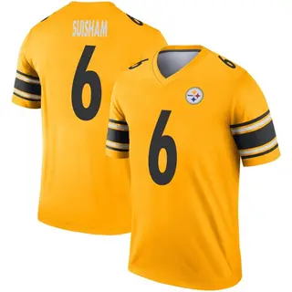 Legend Men's Shaun Suisham Pittsburgh Steelers Nike Inverted Jersey - Gold