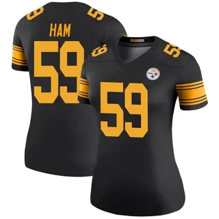Legend Women's Jack Ham Pittsburgh Steelers Color Rush Jersey - Black