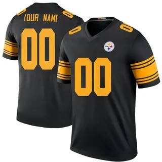 Legend Youth Custom Pittsburgh Steelers Nike Color Rush Jersey - Black