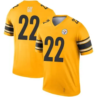 Legend Youth William Gay Pittsburgh Steelers Nike Inverted Jersey - Gold