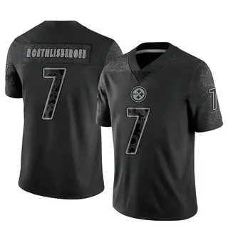 Limited Men's Ben Roethlisberger Pittsburgh Steelers Nike Reflective Jersey - Black