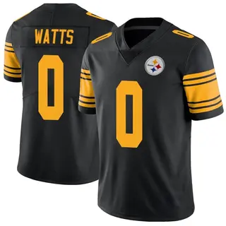 Limited Men's Bryce Watts Pittsburgh Steelers Nike Color Rush Jersey - Black