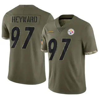Limited Men's Cameron Heyward Pittsburgh Steelers Nike 2022 Salute To Service Jersey - Olive