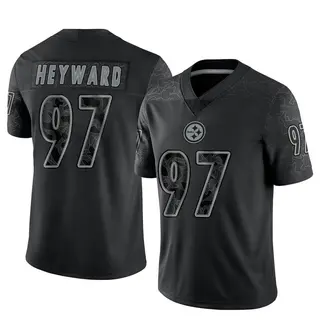 Limited Men's Cameron Heyward Pittsburgh Steelers Nike Reflective Jersey - Black