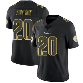 Limited Men's Cameron Sutton Pittsburgh Steelers Nike Jersey - Black Impact