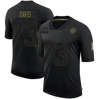 Limited Men's Carlos Davis Pittsburgh Steelers Nike 2020 Salute To Service Jersey - Black