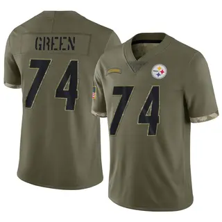 Limited Men's Chaz Green Pittsburgh Steelers Nike 2022 Salute To Service Jersey - Olive