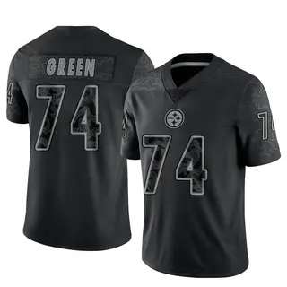 Limited Men's Chaz Green Pittsburgh Steelers Nike Reflective Jersey - Black