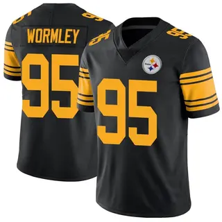 Limited Men's Chris Wormley Pittsburgh Steelers Nike Color Rush Jersey - Black