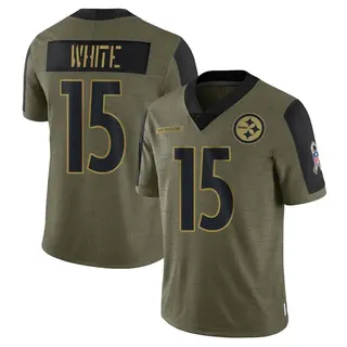 Limited Men's Cody White Pittsburgh Steelers Nike 2021 Salute To Service Jersey - Olive