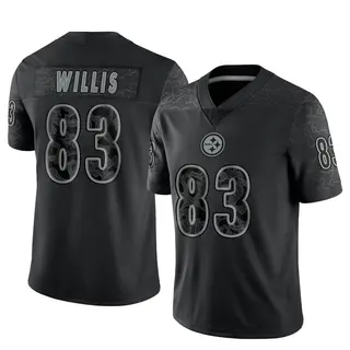 Limited Men's Damion Willis Pittsburgh Steelers Nike Reflective Jersey - Black