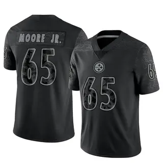 Limited Men's Dan Moore Jr. Pittsburgh Steelers Nike Reflective Jersey - Black