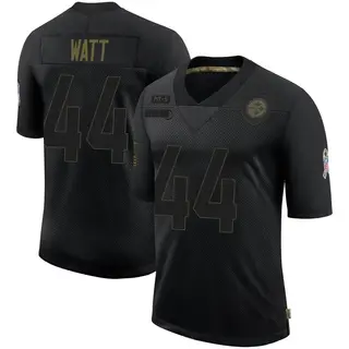 Limited Men's Derek Watt Pittsburgh Steelers Nike 2020 Salute To Service Jersey - Black