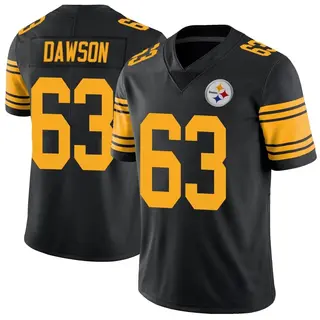 Limited Men's Dermontti Dawson Pittsburgh Steelers Nike Color Rush Jersey - Black