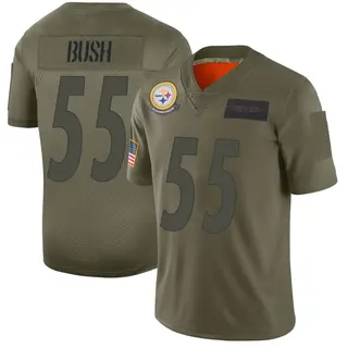 Limited Men's Devin Bush Pittsburgh Steelers Nike 2019 Salute to Service Jersey - Camo