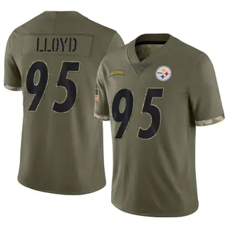 Limited Men's Greg Lloyd Pittsburgh Steelers Nike 2022 Salute To Service Jersey - Olive