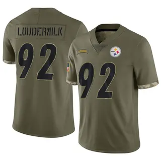 Limited Men's Isaiahh Loudermilk Pittsburgh Steelers Nike 2022 Salute To Service Jersey - Olive