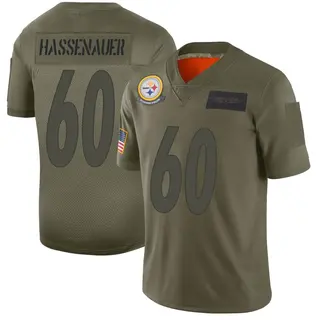 Limited Men's J.C. Hassenauer Pittsburgh Steelers Nike 2019 Salute to Service Jersey - Camo