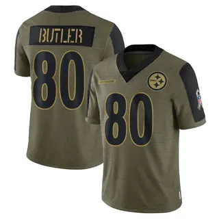 Limited Men's Jack Butler Pittsburgh Steelers Nike 2021 Salute To Service Jersey - Olive