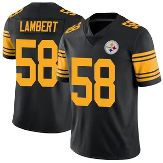 Limited Men's Jack Lambert Pittsburgh Steelers Nike Color Rush Jersey - Black