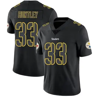 Limited Men's Jason Huntley Pittsburgh Steelers Nike Jersey - Black Impact