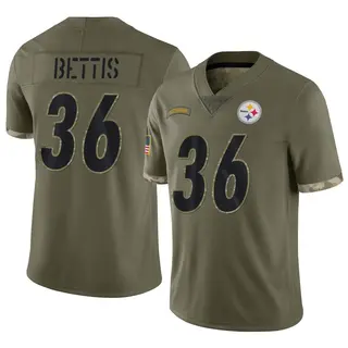 Limited Men's Jerome Bettis Pittsburgh Steelers Nike 2022 Salute To Service Jersey - Olive