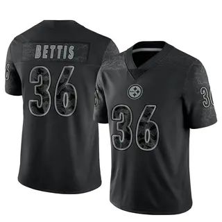 Limited Men's Jerome Bettis Pittsburgh Steelers Nike Reflective Jersey - Black