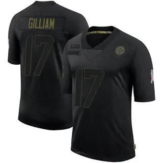Limited Men's Joe Gilliam Pittsburgh Steelers Nike 2020 Salute To Service Jersey - Black