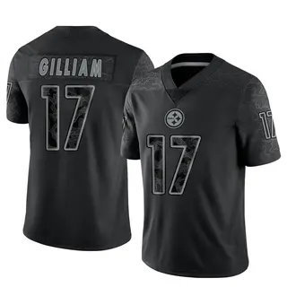 Limited Men's Joe Gilliam Pittsburgh Steelers Nike Reflective Jersey - Black