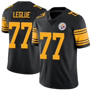 Limited Men's John Leglue Pittsburgh Steelers Nike Color Rush Jersey - Black