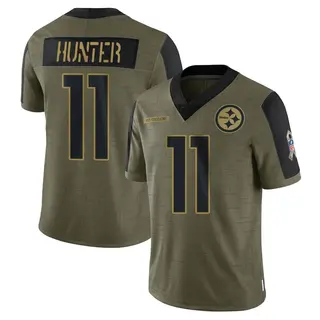 Limited Men's Justin Hunter Pittsburgh Steelers Nike 2021 Salute To Service Jersey - Olive