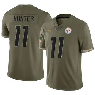 Limited Men's Justin Hunter Pittsburgh Steelers Nike 2022 Salute To Service Jersey - Olive