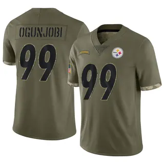 Limited Men's Larry Ogunjobi Pittsburgh Steelers Nike 2022 Salute To Service Jersey - Olive