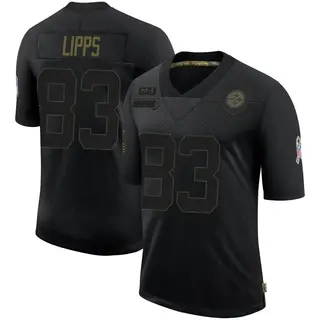 Limited Men's Louis Lipps Pittsburgh Steelers Nike 2020 Salute To Service Jersey - Black