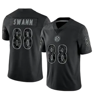 Limited Men's Lynn Swann Pittsburgh Steelers Nike Reflective Jersey - Black