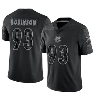 Limited Men's Mark Robinson Pittsburgh Steelers Nike Reflective Jersey - Black