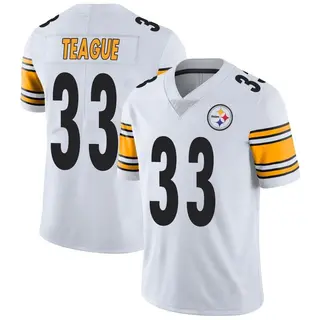 Limited Men's Master Teague Pittsburgh Steelers Nike Vapor Untouchable Jersey - White