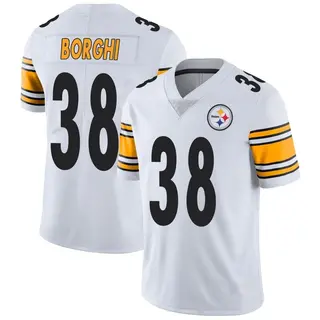 Limited Men's Max Borghi Pittsburgh Steelers Nike Vapor Untouchable Jersey - White