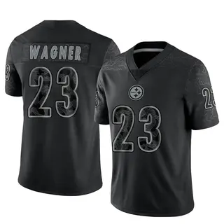Limited Men's Mike Wagner Pittsburgh Steelers Nike Reflective Jersey - Black