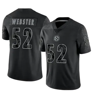 Limited Men's Mike Webster Pittsburgh Steelers Nike Reflective Jersey - Black