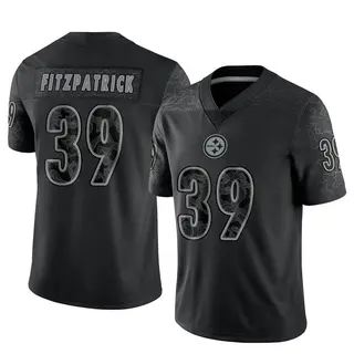 Limited Men's Minkah Fitzpatrick Pittsburgh Steelers Nike Reflective Jersey - Black