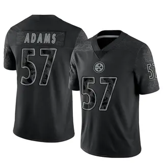 Limited Men's Montravius Adams Pittsburgh Steelers Nike Reflective Jersey - Black